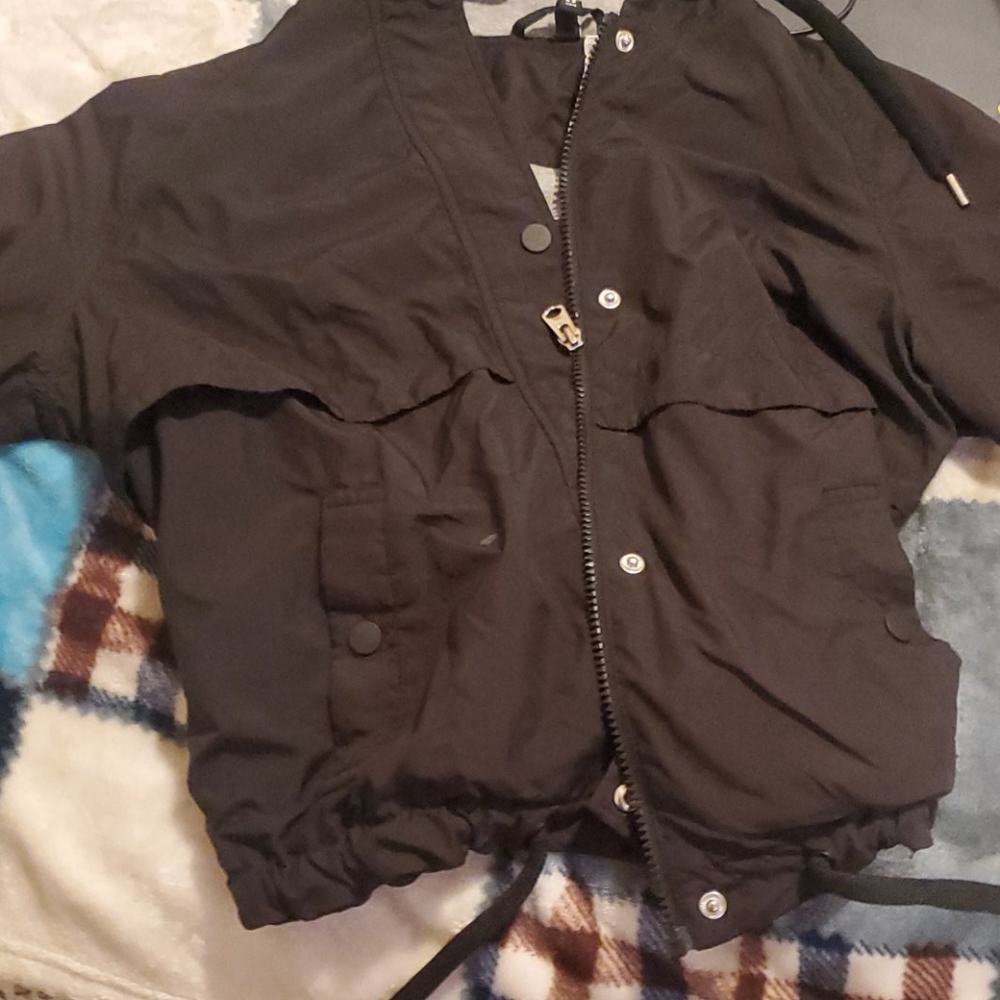 Black zip up jacket